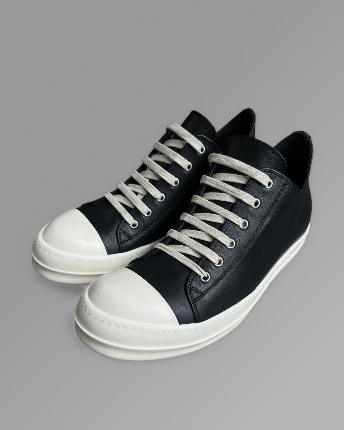 Rick Owens Ramones Low Sneakers Black Milk EU43 New w/ Box