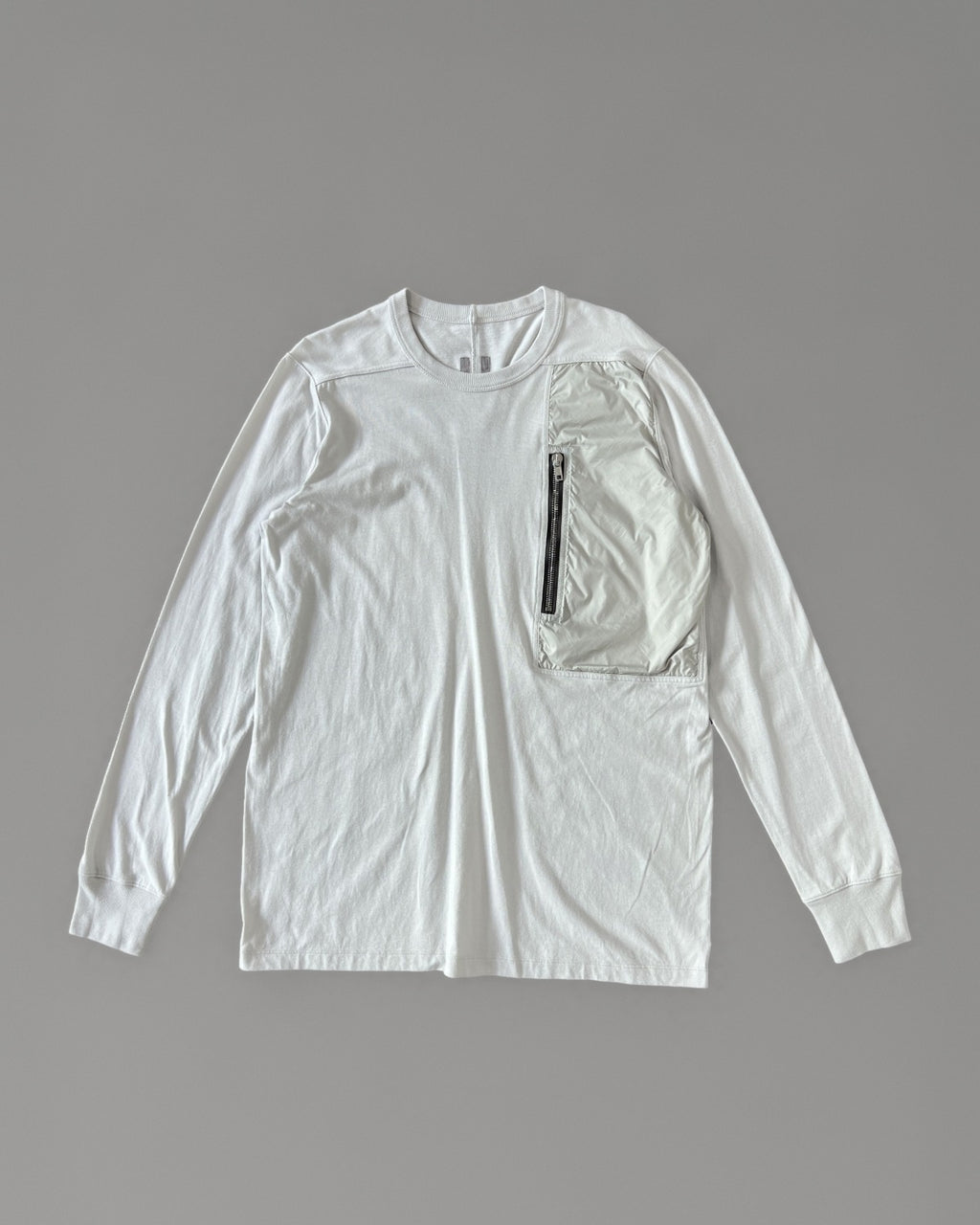 Rick Owens Zip Pocket LS Tee Milk White Medium
