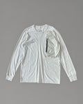 Rick Owens Zip Pocket LS Tee Milk White Medium
