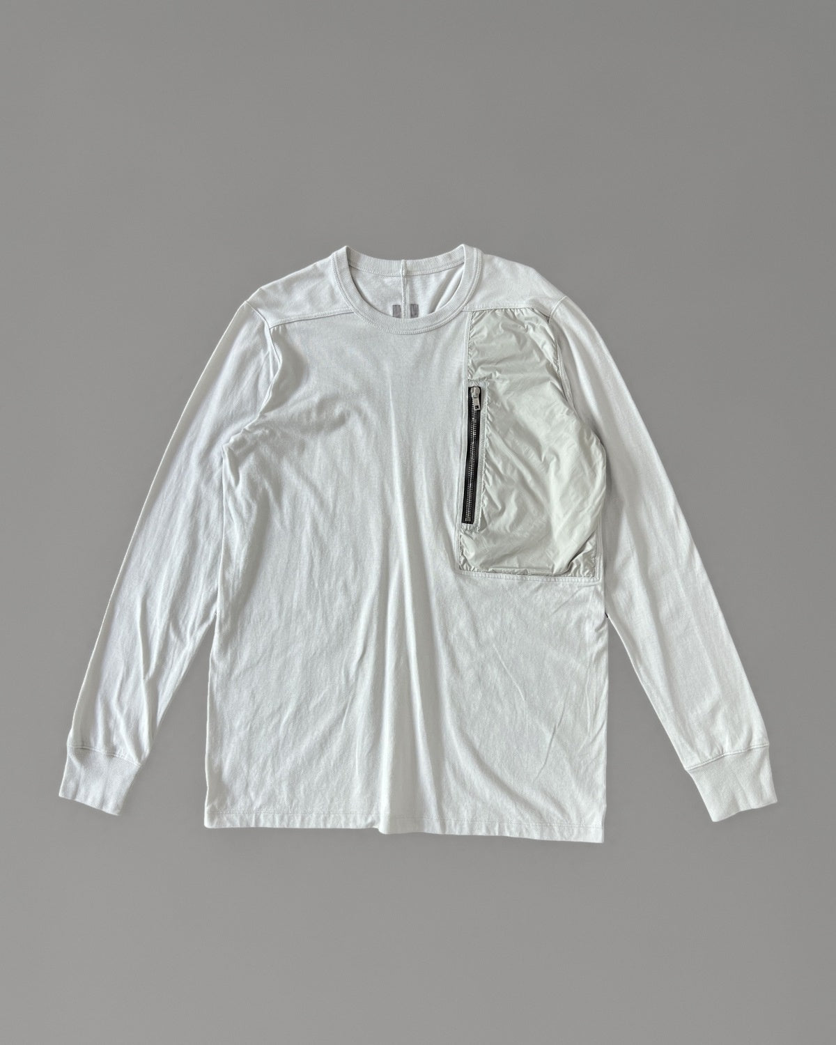 Rick Owens Zip Pocket LS Tee Milk White Medium