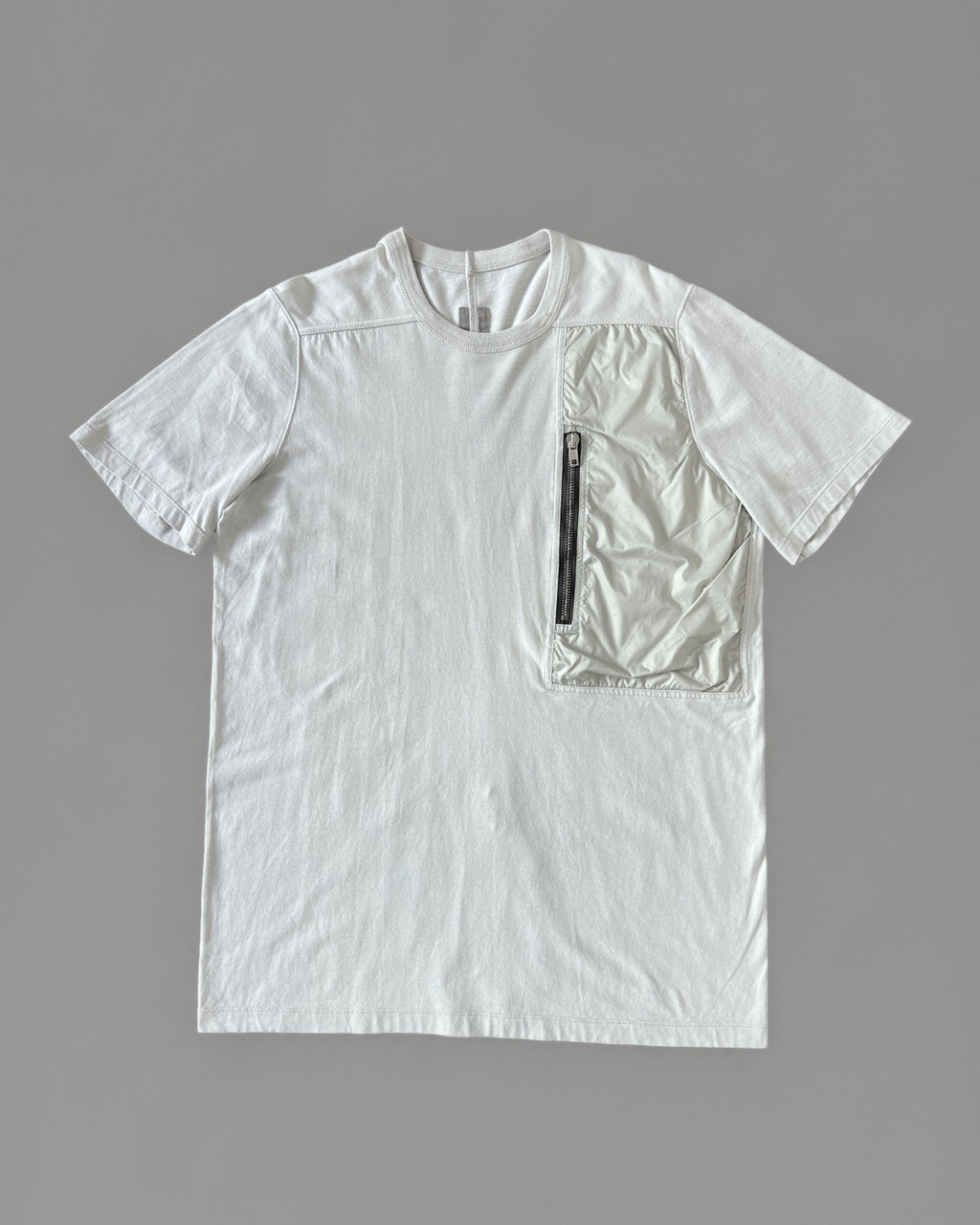 Rick Owens Zip Pocket Tee Milk White Medium