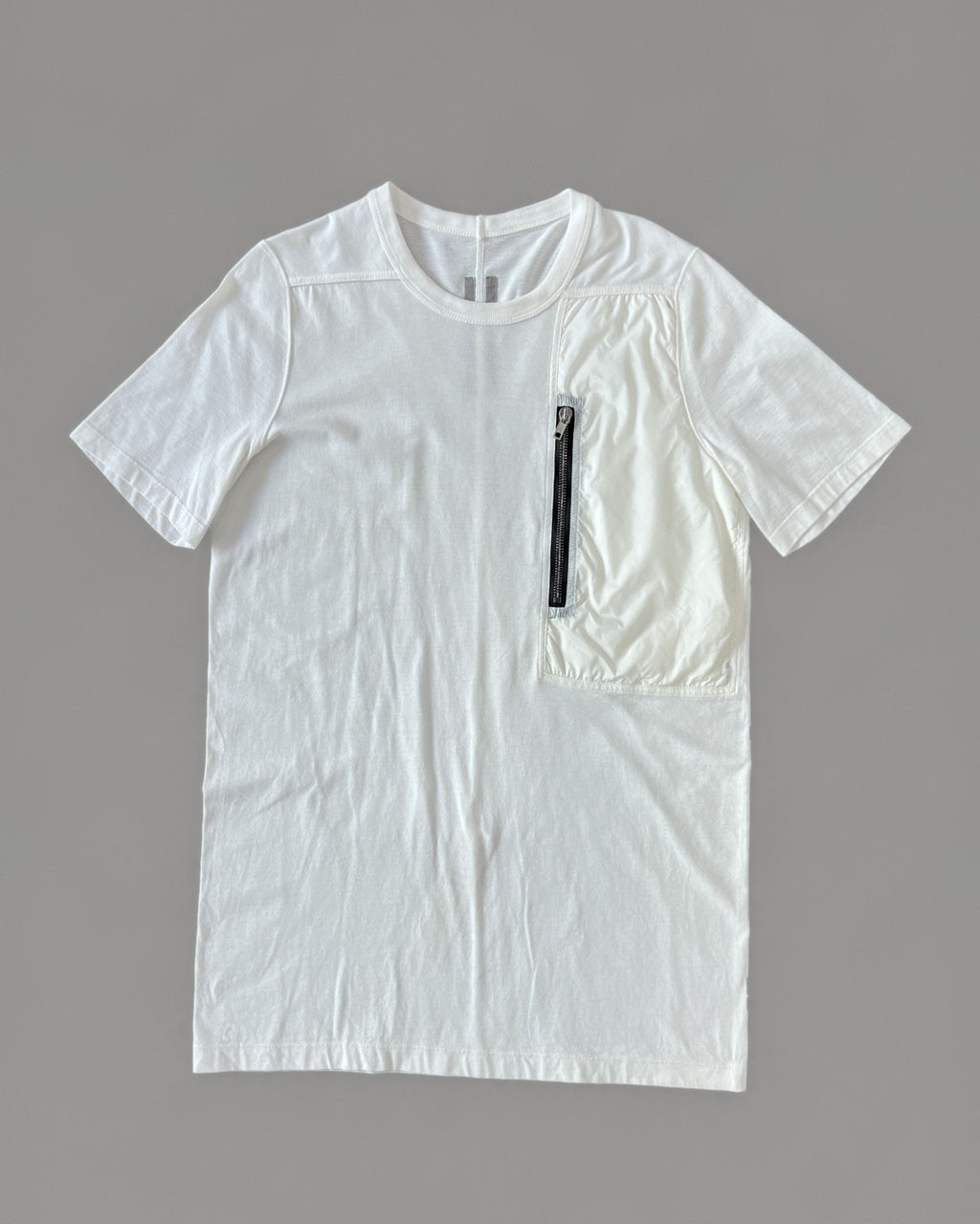 Rick Owens Zip Pocket Tee Milk White Medium