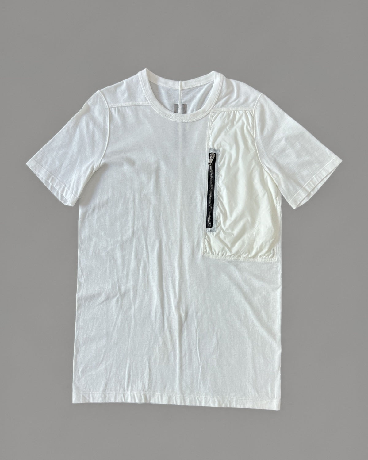 Rick Owens Zip Pocket Tee Milk White Medium