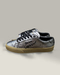 Saint Laurent Metallic Silver Court Classic 35.5