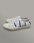 Valentino White Leather Rubber-Toe Sneakers 41