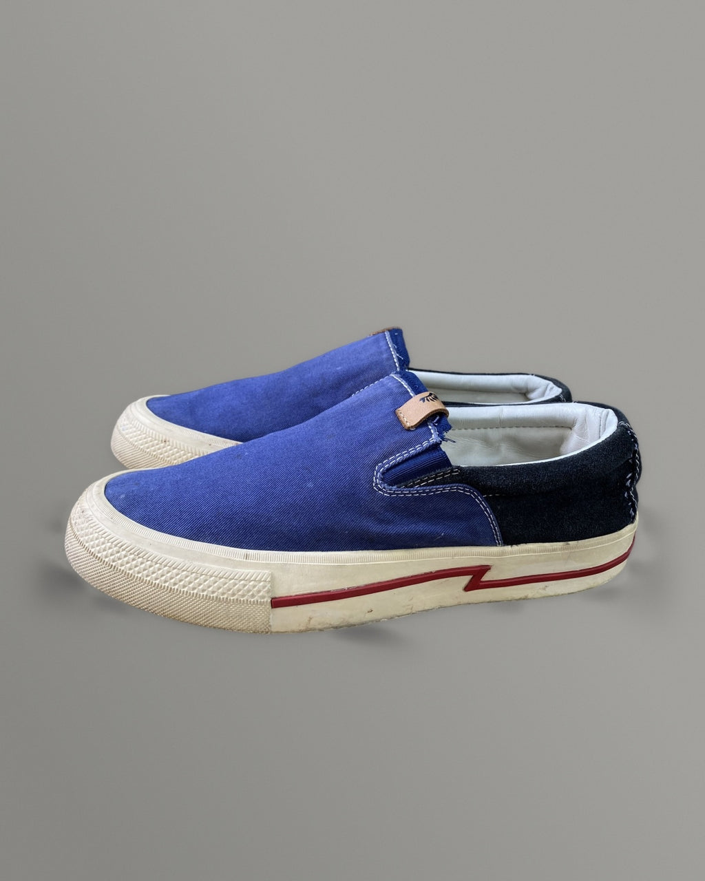 visvim Blue Canvas Slip-On Sneakers EU41